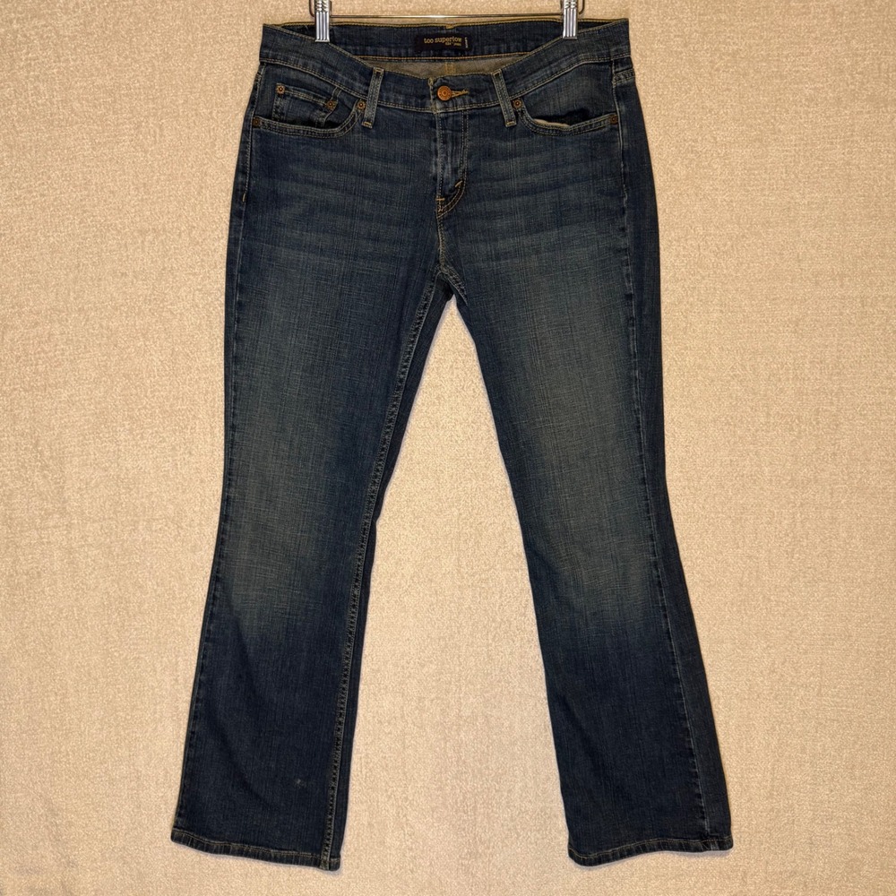 Levi's 524 Too Superlow Jeans Women's 11M Low Rise Bootcut Blue Y2K